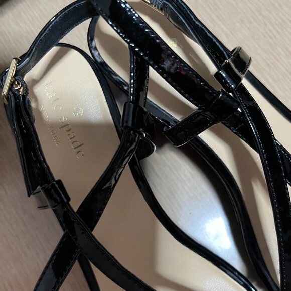EUC KATE SPADE New York slingback in patent black (8) - Picture 6 of 9